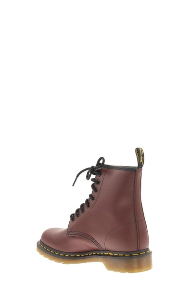 Shop Dr. Martens' Dr. Martens 1460 Smooth Leather Ankle Boots Cherry Red