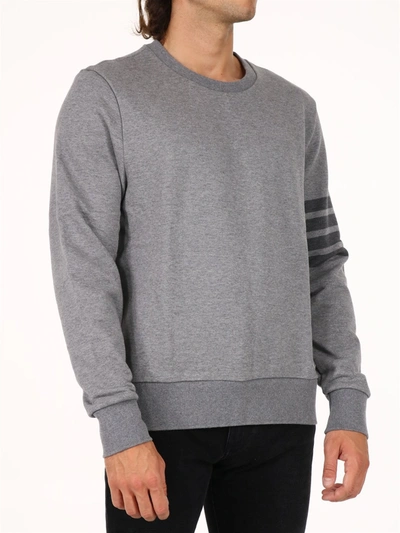 Shop Thom Browne 4 Bar Sweatshirt Gray In Grey