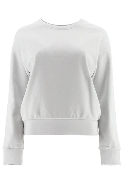 Shop Apc A.p.c. Annie Sweatshirt With Micro Logo In Gris Clair