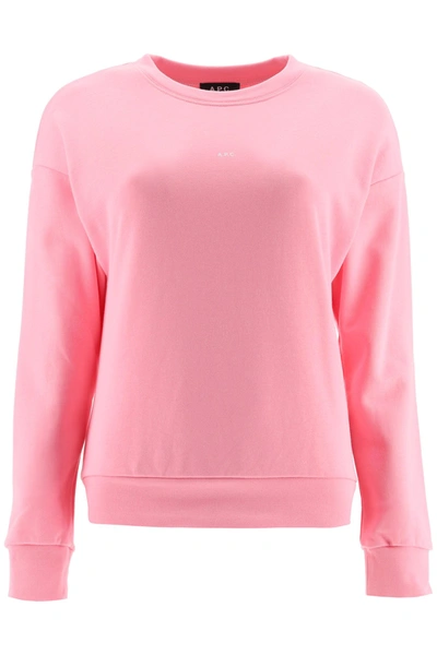 Shop A.p.c. Annie Sweatshirt With Micro Logo In Rose