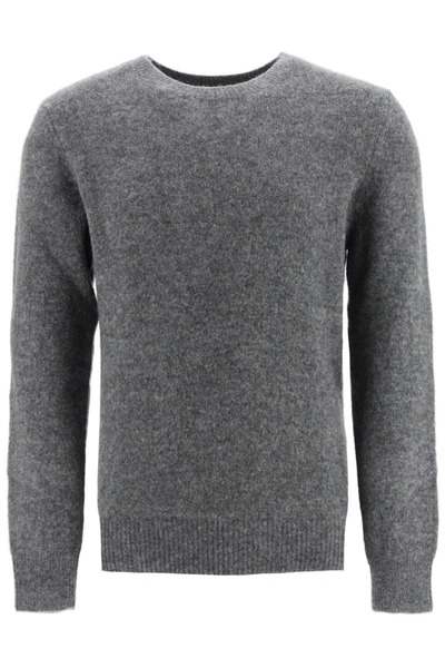 Shop Apc A.p.c. Diego Crewneck Sweater In Gris Chine