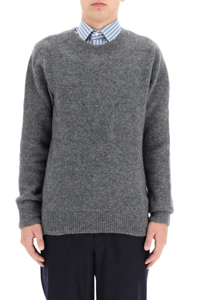 Shop A.p.c. Diego Crewneck Sweater In Gris Chine