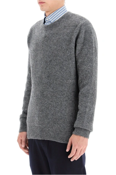 Shop A.p.c. Diego Crewneck Sweater In Gris Chine