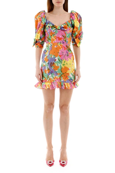 Shop Alessandra Rich Multicoloured Mini Dres In Multicolor