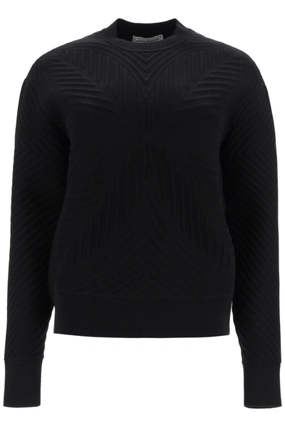 Shop Alexander Mcqueen Jacquard Sweater In Black
