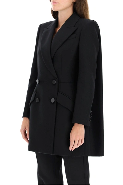 Shop Alexander Mcqueen Wool Coat In Black