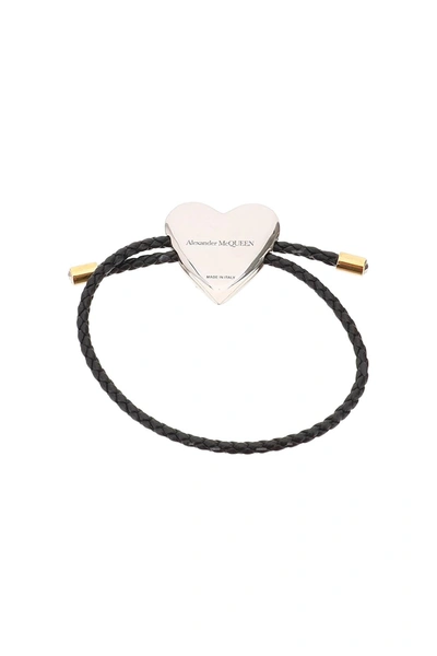 Shop Alexander Mcqueen Heart Friend Bracelet In Black