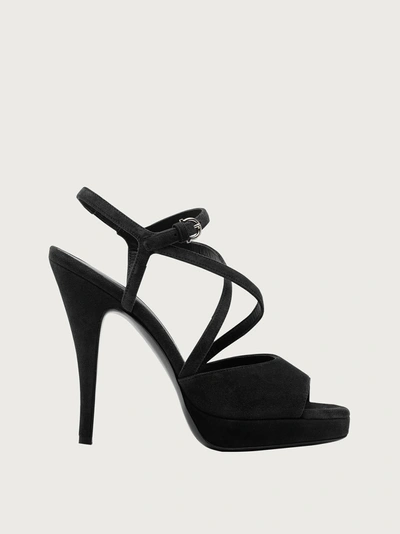 Shop Ferragamo Platform Sandal In Black