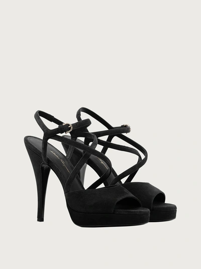 Shop Ferragamo Platform Sandal In Black