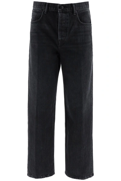 Shop Alexander Wang Mid-rise Skater Jeans In Grey Aged