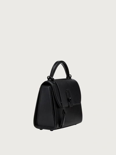 Shop Ferragamo Boxyz Bag Medium In Black
