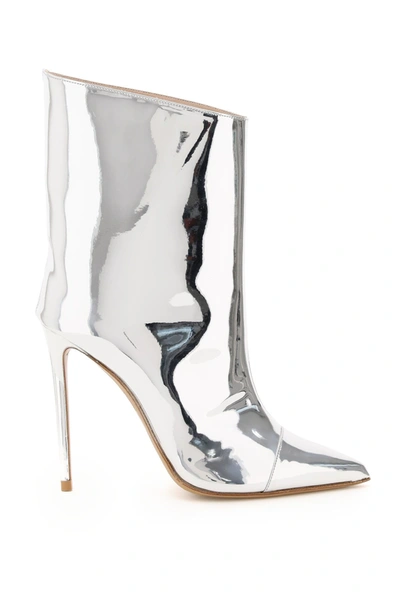 Shop Alexandre Vauthier Metal Alex Boots In Silver