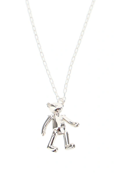 Shop Ambush Unisex Necklace Kk Teddy Bear Charm In Silver