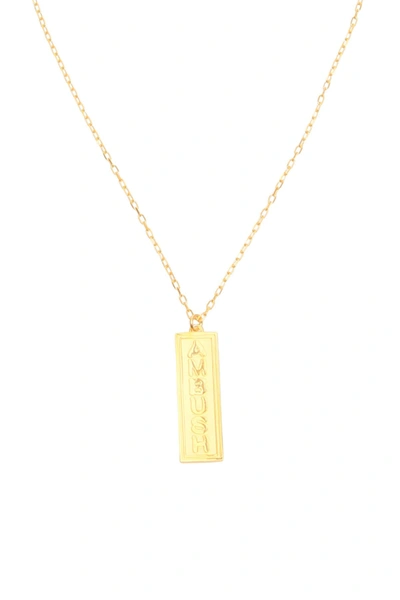 Shop Ambush Ofuda Necklace In Gold