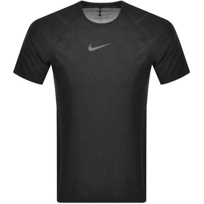 Shop Nike Pro Dri Fit Logo T Shirt Black
