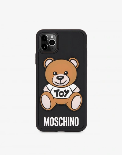 Shop Moschino Teddy Bear Iphone Xi Pro Max Cover In Black