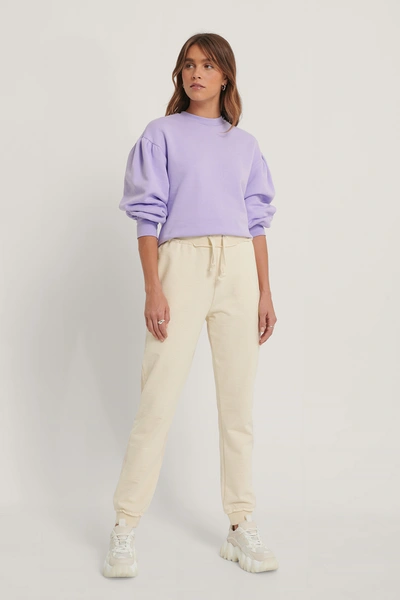 Shop Na-kd Reborn Organic Puff Shoulder Sweatshirt Purple In Lilac