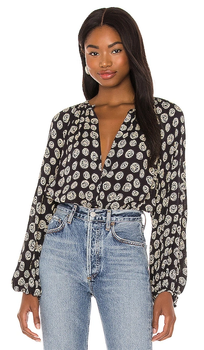 Shop Amuse Society Charmer Woven Blouse In Black