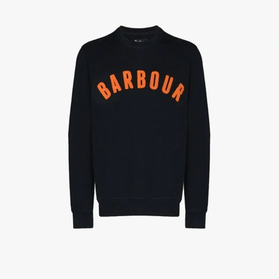 Barbour Prep-logo Crew-neck Sweatshirt In Navy | ModeSens