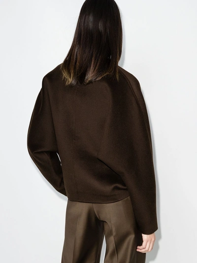 Shop Totême Rennes Cashmere And Wool Sweater In Brown