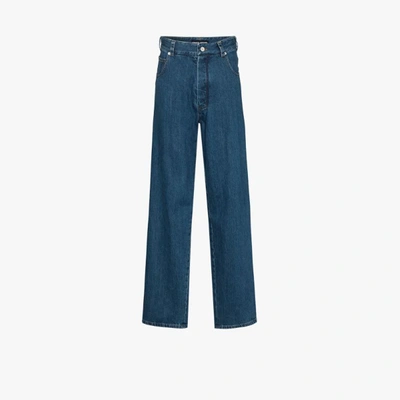 Shop Kwaidan Editions Wide Leg Jeans In Blue