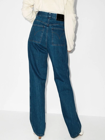 Shop Kwaidan Editions Wide Leg Jeans In Blue