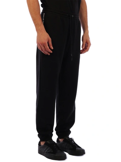 Shop Moncler Jogging Pants Black