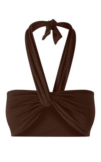 Shop Aexae Women's Wrap-tie Bikini Top In Brown