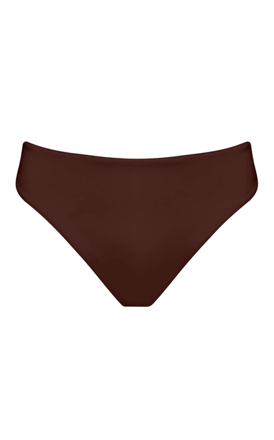 Shop Aexae Women's Mid-rise Bikini Bottoms In Brown