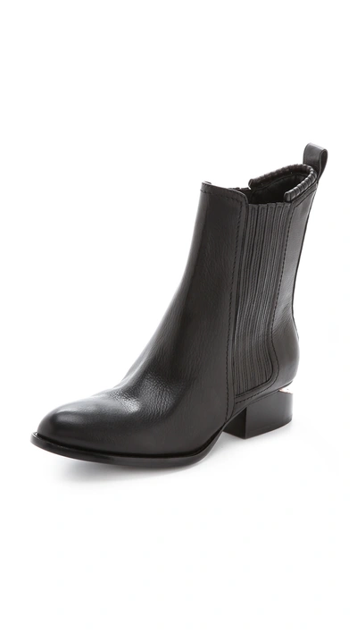 Alexander Wang Anouck Chelsea Boots With Rose Gold Hardware In Black