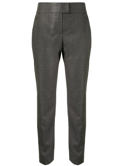 Shop Brunello Cucinelli Slim-fit Tailored Trousers In Grey