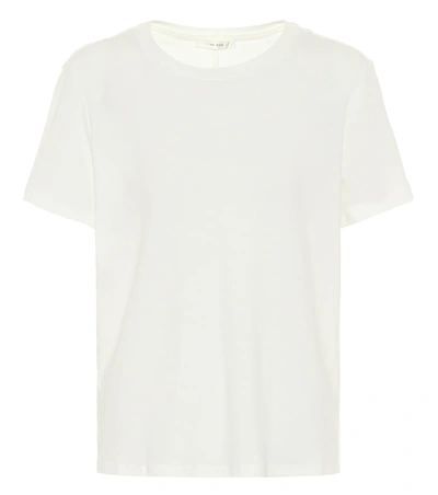 Shop The Row Ankara Cotton And Cashmere T-shirt In White