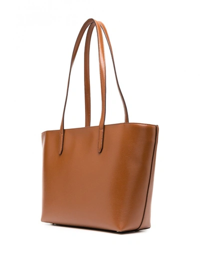 Shop Dkny Bryant Leather Bag In Brown