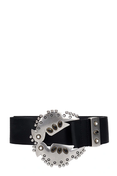 Shop Isabel Marant Abigail Belts In Black Leather