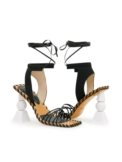 Shop Jacquemus Les Sandales Valerie Hautes In Black Black