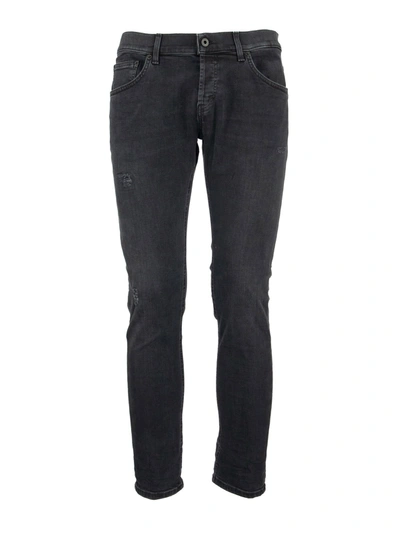 Shop Dondup Mius Slim-fit Jeans In Black
