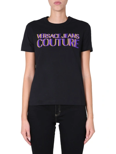 Shop Versace Jeans Couture Crew Neck T-shirt In Nero