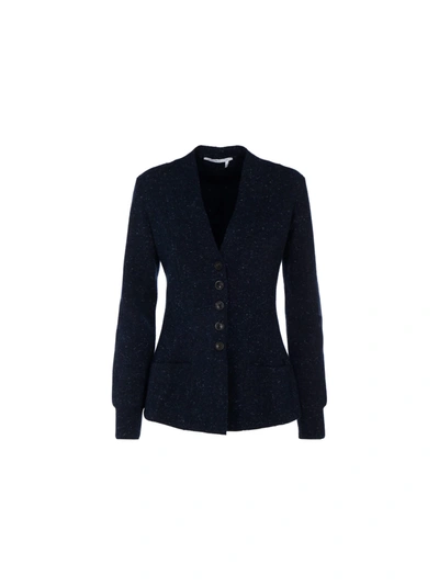 Shop Agnona Jacket In Navy Blu