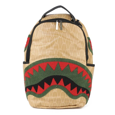 Shop Sprayground Spucci Gang Backpack In Fabric In Beige