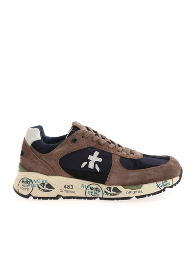 Shop Premiata Mase Sneakers In Shades Of Blue And Brown