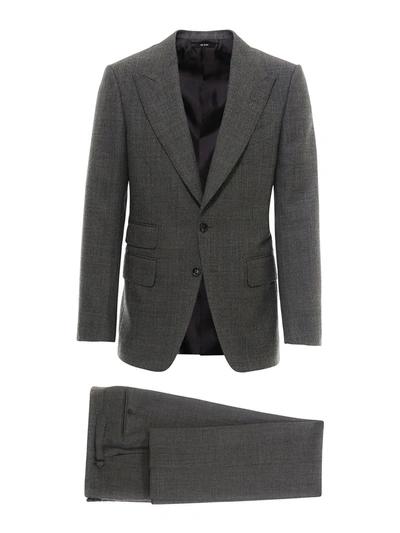 Shop Tom Ford Wool Suit In Grey
