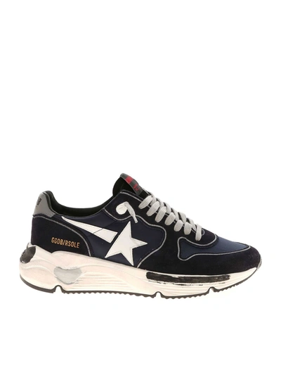 Shop Golden Goose Running Sole Sneakers In Shades Of Blue