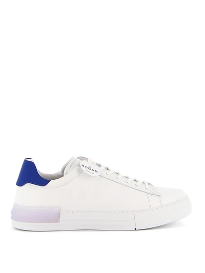Shop Hogan Rebel Smooth Leather Sneakers In White