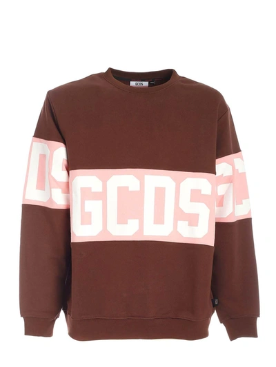 Shop Gcds Sweatshirt In Brown