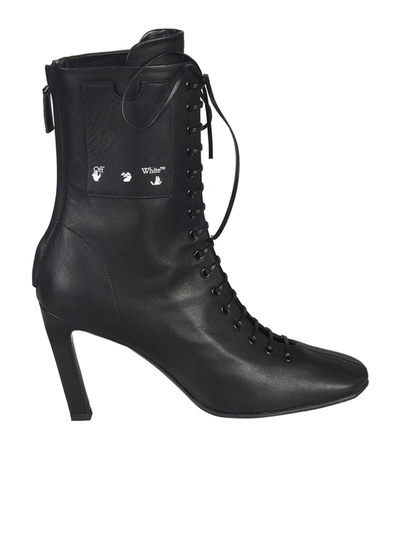 Shop Off-white Ankle Boots With Pocket In Black