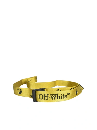Shop Off-white Industrial Mini Belt In Yellow