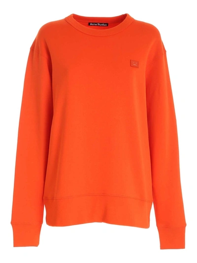 Shop Acne Studios Oversize Crewneck Sweatshirt In Orange