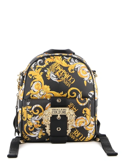 Shop Versace Jeans Couture Faux Leather Backpack In Black