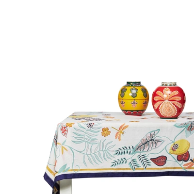 La Doublej Botanical Print Tablecloth In Botanical (pla)