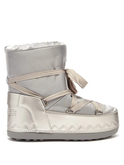 Bogner Trois Vallées Lace-up Faux Fur-lined Snow Boots In Silver | ModeSens
